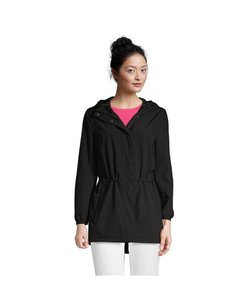 Petite Waterproof Hooded Packable Raincoat