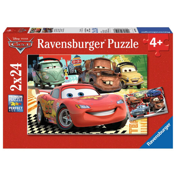 Детский пазл Ravensburger "Cars Новые приключения" 2 x 24, включая мини-постеры