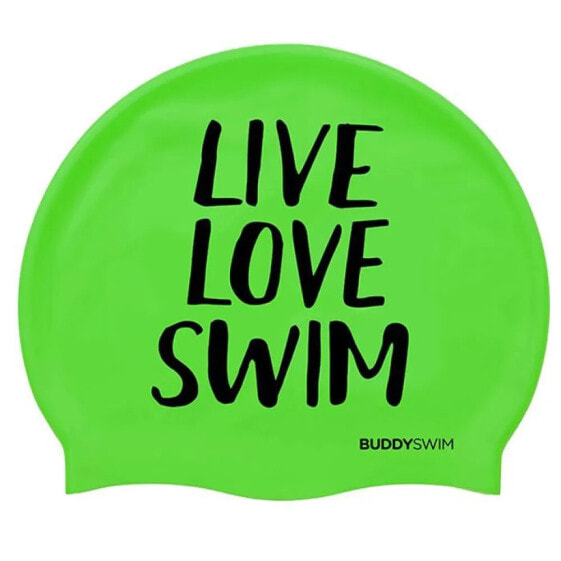 BUDDYSWIM Live Love Swim Silicone Swimming Cap