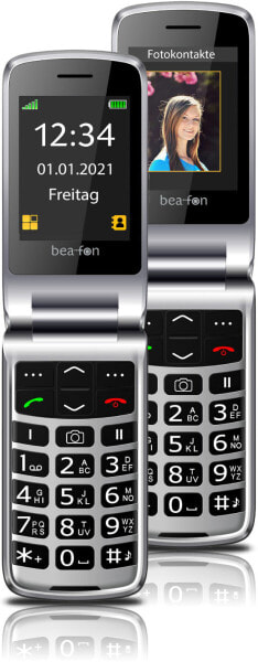 Bea-fon SL645plus - Flip - Single SIM - 7.11 cm (2.8") - 3 MP - 1000 mAh - Black - Silver