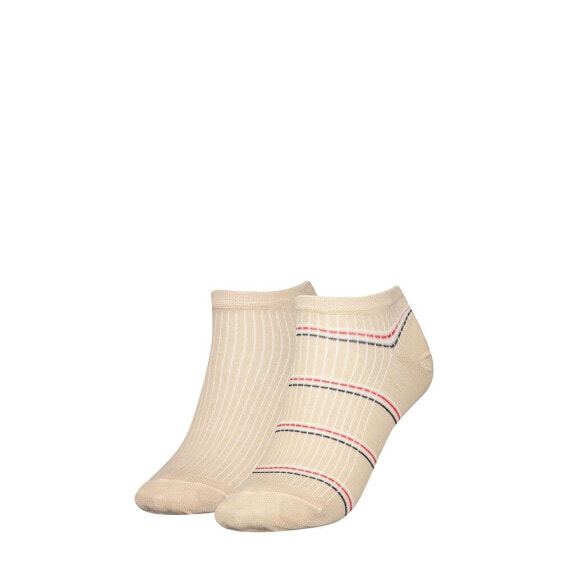 TOMMY HILFIGER Coastal Stripe Tencel short socks 2 pairs