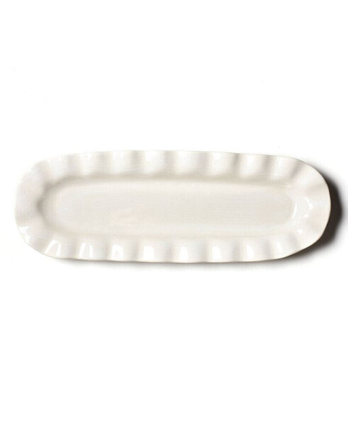 Signature White Ruffle Skinny Tray