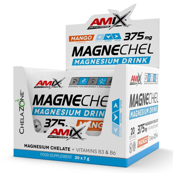 AMIX MagneChel Magnesium Chelate 7gr Energy Supplement Mango