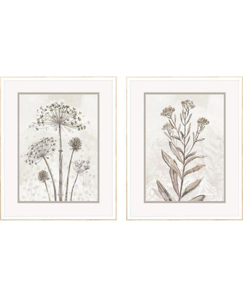 Dried Florals II Framed Art, Set of 2