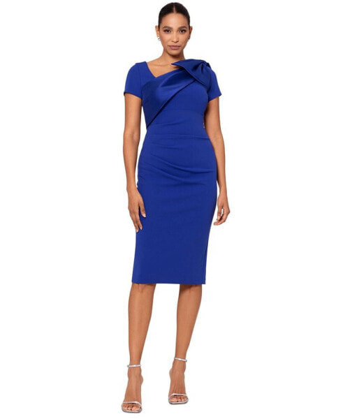 Petite Bow-Embellished Sheath Dress