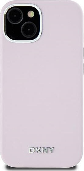 DKNY DKNY DKHMP14SSMCHLP iPhone 14 / 15 / 13 6.1" różowy/pink hardcase Liquid Silicone Small Metal Logo MagSafe