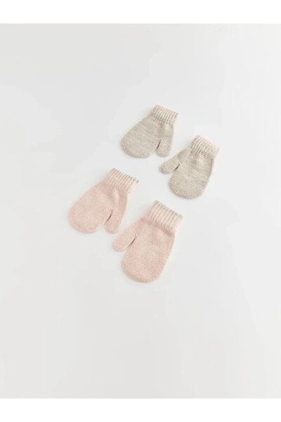 Зимние перчатки LCW baby Basic для девочек 2 шт.