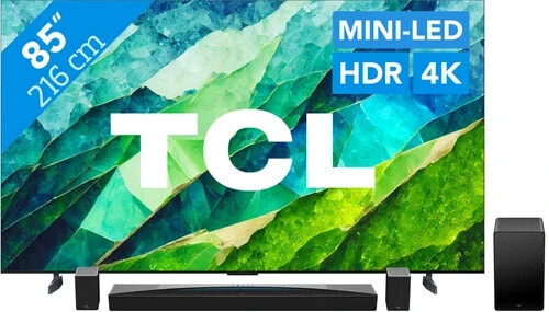 TCL QD Mini-LED 85C81B (2024) + Soundbar