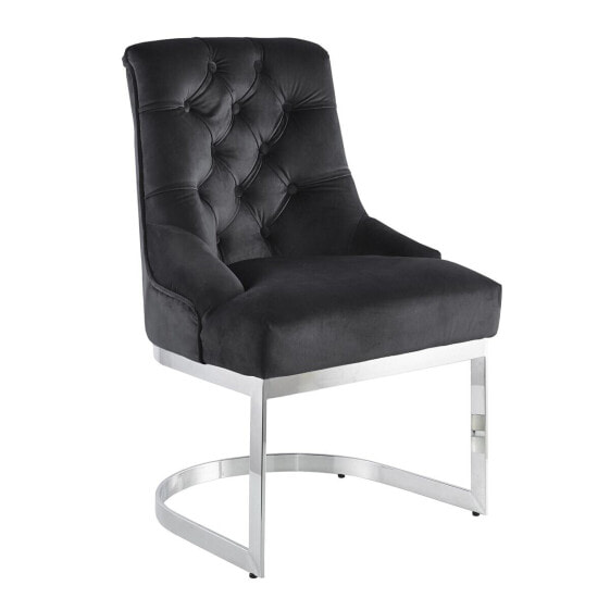 Обеденный стул DKD Home Decor Чёрный Серебристый 60 x 58 x 93 cm