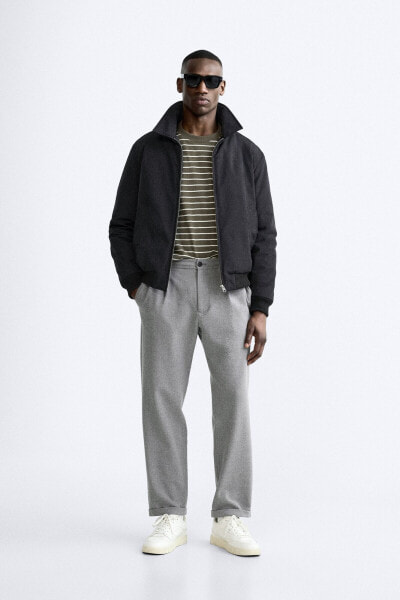 Textured jogger waist trousers