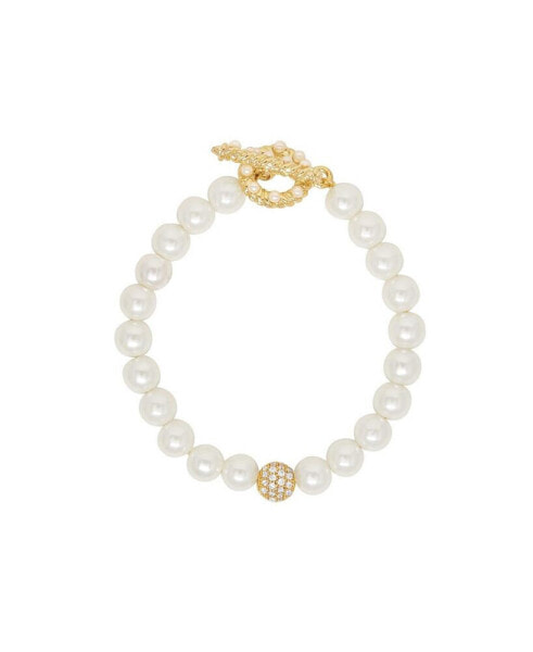 Pearl Beaded Toggle Bracelet