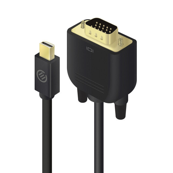 Alogic SmartConnect 2m Mini DisplayPort to VGA Cable - Male to Male - 2 m - Mini DisplayPort/VGA - Male - Gold - Black