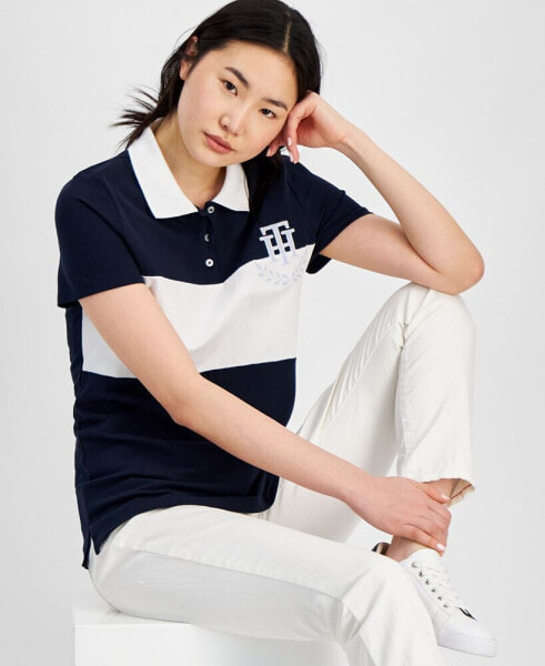 Women's Logo Appliqué Colorblocked Polo Shirt