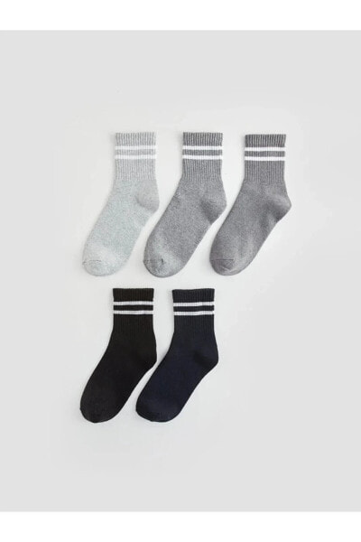 Çizgili Erkek Soket Çorap 5'li KRM