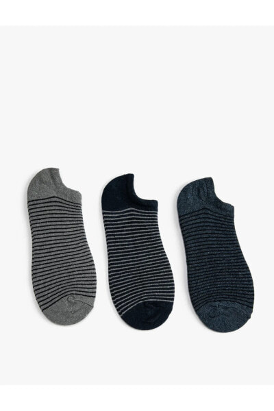 Çizgili 3'lü Patik Çorap Seti