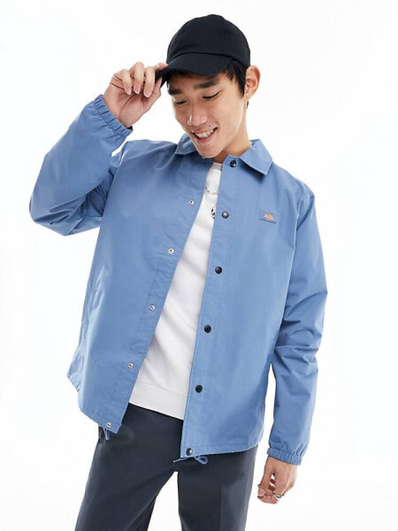 Dickies oakport coach coat in mid blue