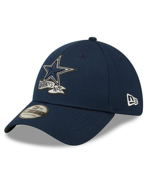 Бейсболка для мальчиков и девочек New Era Dallas Cowboys 2022 из коллекции тренеров 39THIRTY - синяя