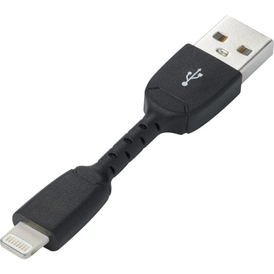 Renkforce RF-4260168 - 0.05 m - Lightning - USB A - Male - Male - Black