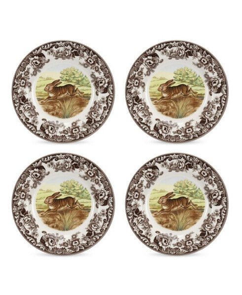 Woodland Rabbit 4 Piece Dinner Plates, Service for 4