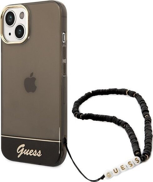 Guess Etui Guess GUHCP14MHGCOHK Apple iPhone 14 Plus czarny/black hardcase Translucent Pearl Strap