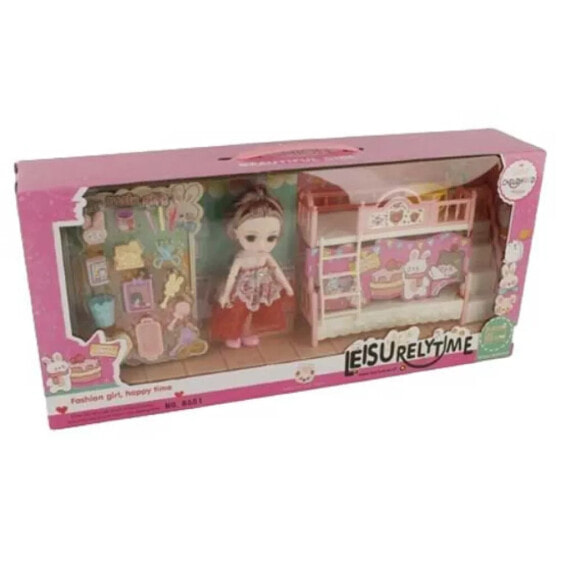 DIMASA Doll With Bunk Bed And Accessories