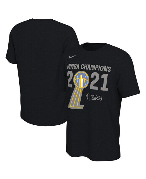 Men's Black Chicago Sky 2021 WNBA Champions Trophy Banner T-shirt