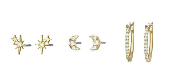 A charming set of gold-plated Moon earrings JGFTSET1050