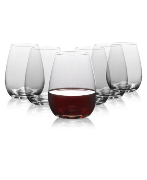 15.5-Ounce Stemless Wine Glasses, Set of 6