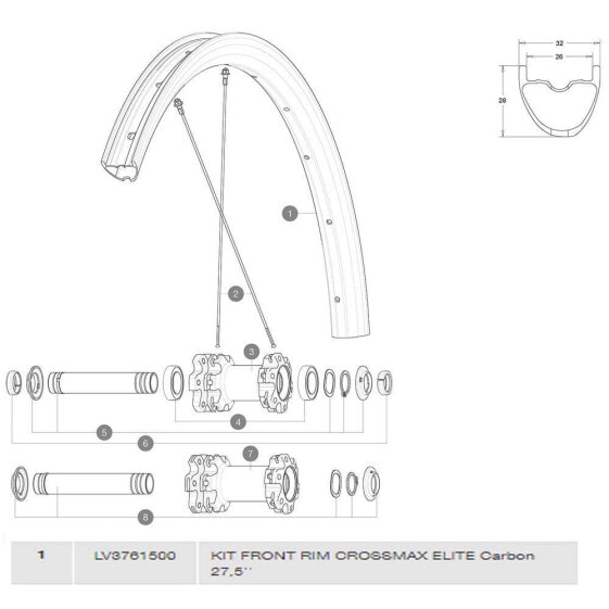 MAVIC Crossmax Elite Carbon Front Rim kit