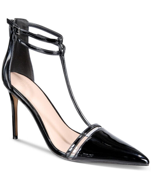 Yvonne Ankle-Strap Pointed-Toe Pumps