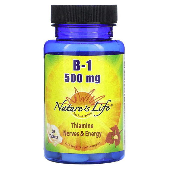 Витамины группы B Nature's Life B-1, 500 мг, 50 таблеток