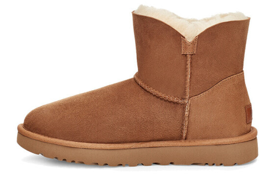 Угги женские UGG Bailey Zip Mini кофейного цвета 1112481-CHE