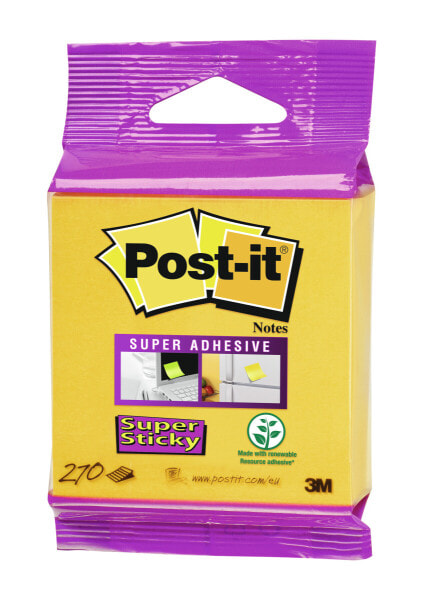 3M Post-It 2014-S - Square - Yellow - Paper - 76 mm - 76 mm - 270 sheets