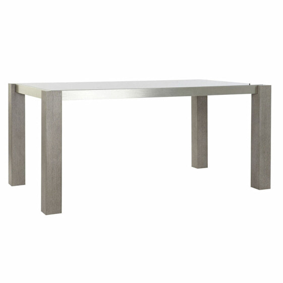 Обеденный стол DKD Home Decor Стеклянный Серый Алюминий Дуб Каленое стекло (162 x 92 x 74 cm)