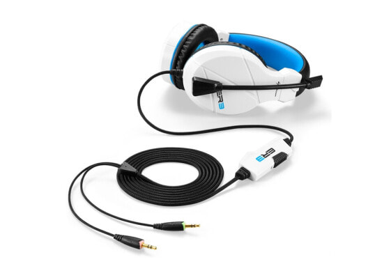 Sharkoon RUSH ER3 - Kopfhörer - Kopfband - Gaming - Schwarz - Blau - Weiß - Binaural - SCR-Steuereinheit