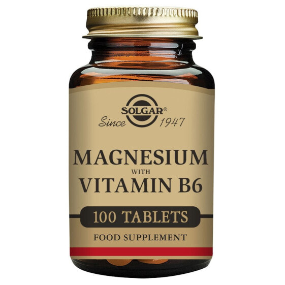 Solgar Magnesium+Vitamin B6 Комплекс с магнием и витамином В6 100 таблеток