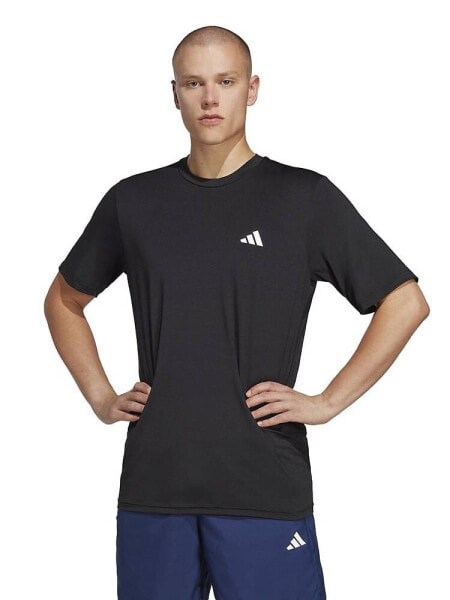 adidas Training Essential melange t-shirt in black