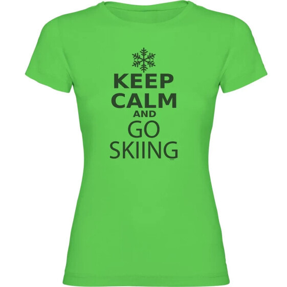 KRUSKIS Keep Calm And Go Skiing short sleeve T-shirt