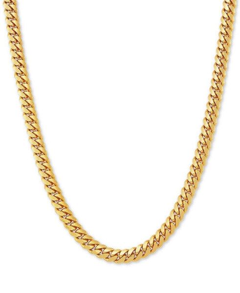 Cuban Link 22" Chain Necklace in 18k Gold-Plated Sterling Silver