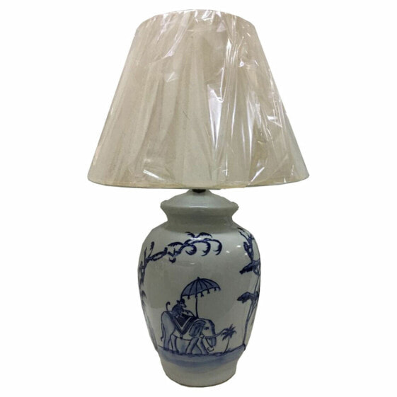 Настольная лампа декоративная DKD Home Decor Синий Белый Фарфорный Слон (40 x 40 x 60 см)