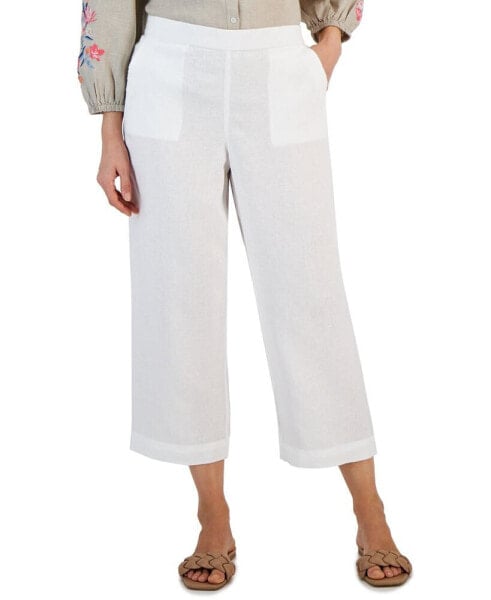 Женские льняные укороченные брюки Charter Club для Macy's