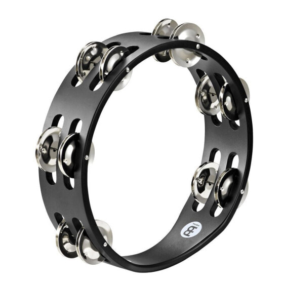 Meinl Compact Tambourine CTA2S-BK, Double Row, Steel