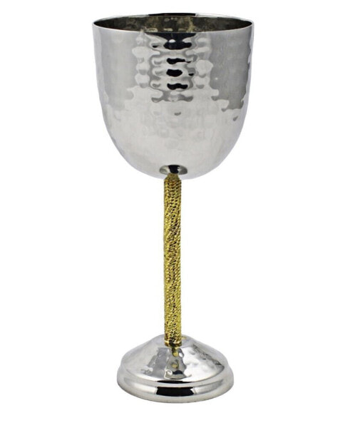 Серебряная Кидуш-чаша Classic Touch из нержавеющей стали Ребристая - для дома, сервировка стола