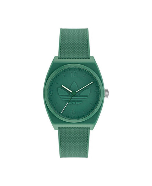 Unisex Three Hand Project Two Green Resin Strap Watch 38mm
