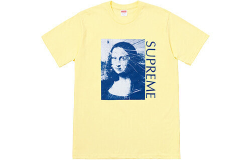 Футболка Supreme SS18 Mona Lisa желтого цвета