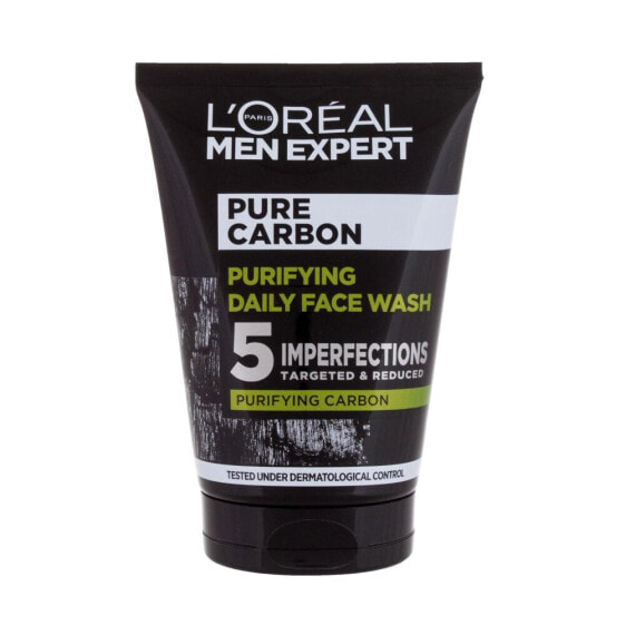 L'Oréal Paris Men Expert Pure Carbon Purifying Daily Face Wash 100 ml reinigungsgel für Herren