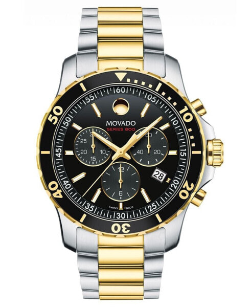 Men's Swiss Chronograph Series 800 Two-Tone PVD Stainless Steel Bracelet Diver Watch 42mm