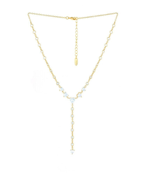 ETTIKA queen of Hearts Cubic Zirconia Lariat Necklace