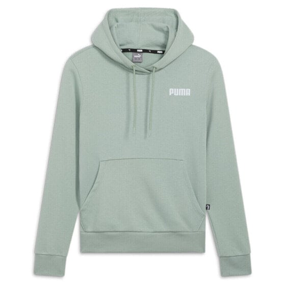 Puma Essentials Pull Over Drawstring Hoodie Womens Green Casual Outerwear 671341