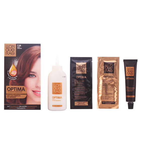 Llongueras Optima Permanent Hair Color  No.7.24 Almond Blond Масляная безаммиачная краска для волос, оттенок миндально-русый